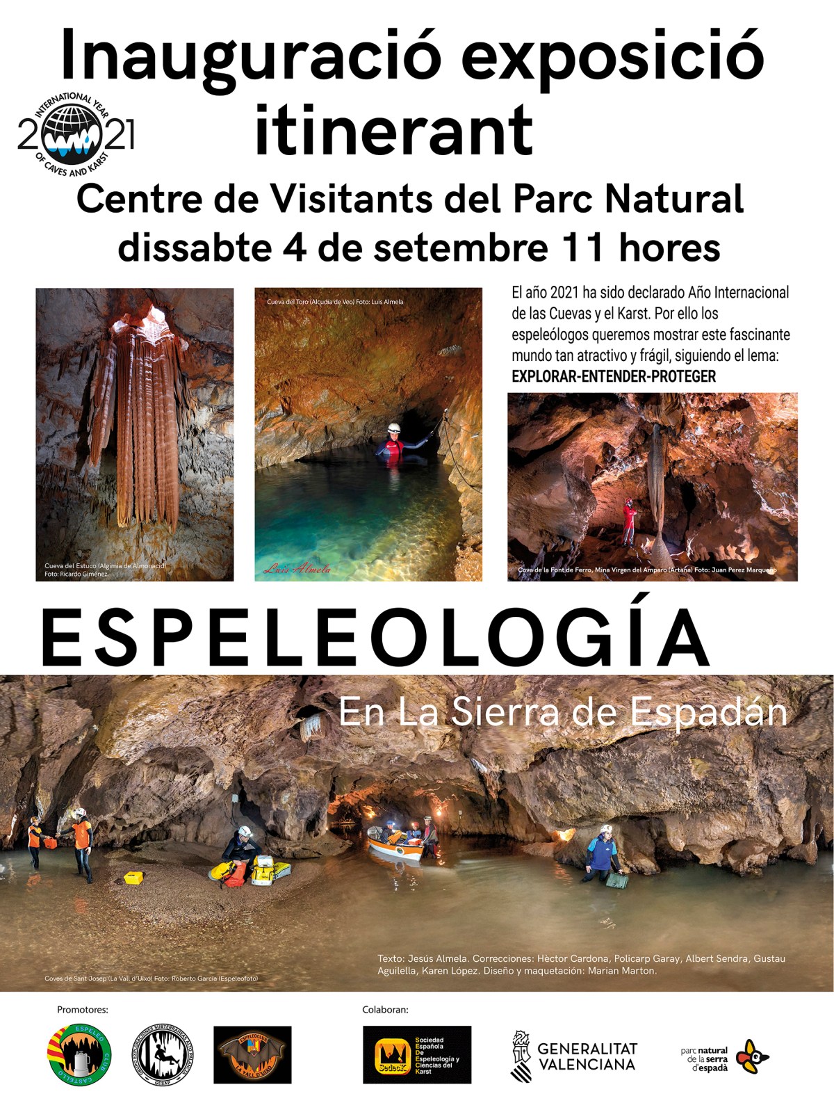 Inauguració exposició itinerant: Espelelogia en la Serra&nbsp;d’Espadà